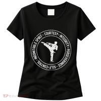 Distressed 5 Tenets Of Taekwondo Taekwondo Kicking Women's T-Shirt thumb 0