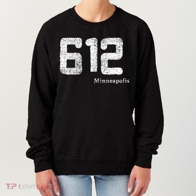 Distressed 612 Area Code Minneapolis Minnesota Women's Sweatshirt