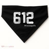 Distressed 612 Area Code Minneapolis Minnesota USA-Made Doggie Bandana thumb 0