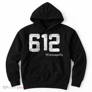 Distressed 612 Area Code Minneapolis Minnesota Hoodie