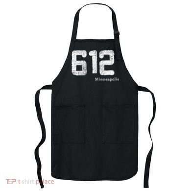 Distressed 612 Area Code Minneapolis Minnesota Apron