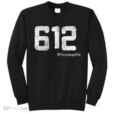 Distressed 612 Area Code Minneapolis Minnesota Sweatshirt
