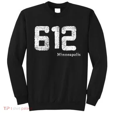 Distressed 612 Area Code Minneapolis Minnesota Sweatshirt