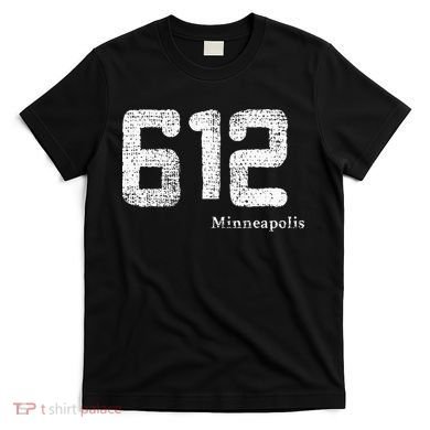Distressed 612 Area Code Minneapolis Minnesota T-Shirt