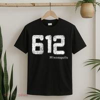 Distressed 612 Area Code Minneapolis Minnesota T-Shirt thumb 2