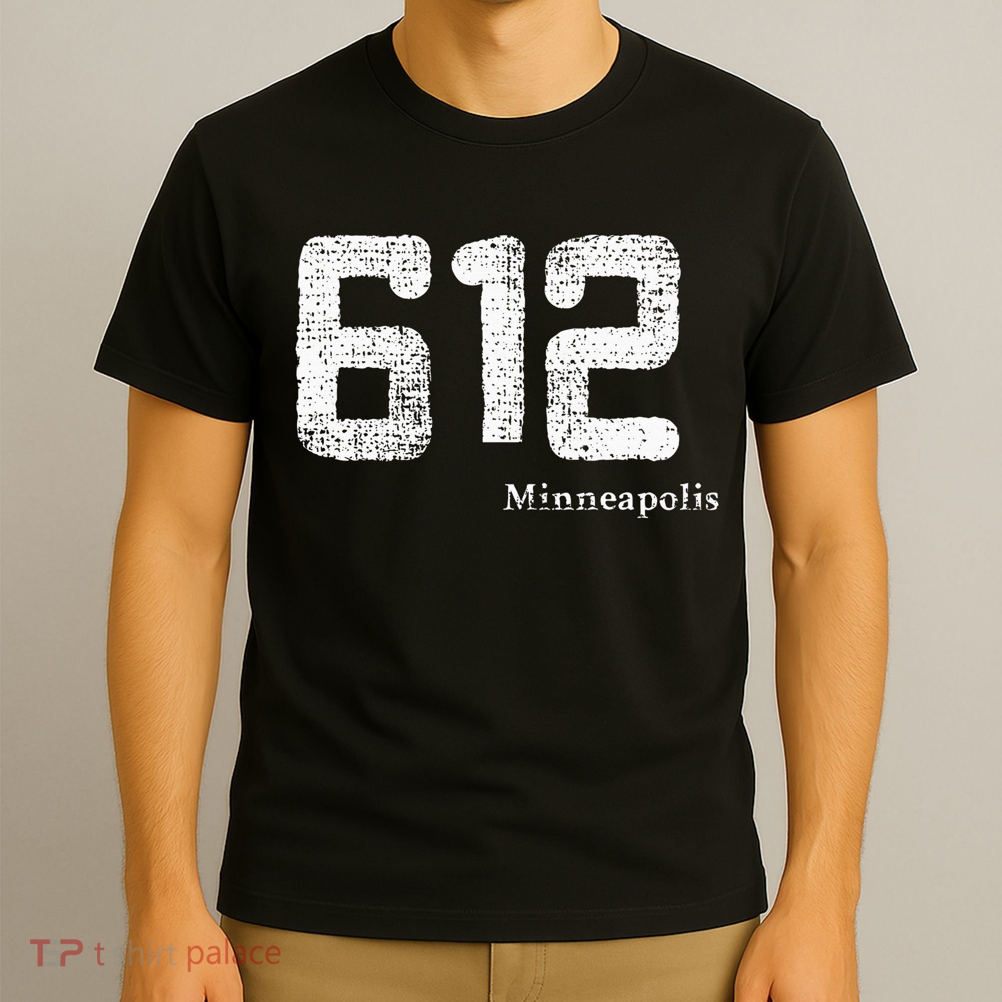 Distressed 612 Area Code Minneapolis Minnesota T-Shirt