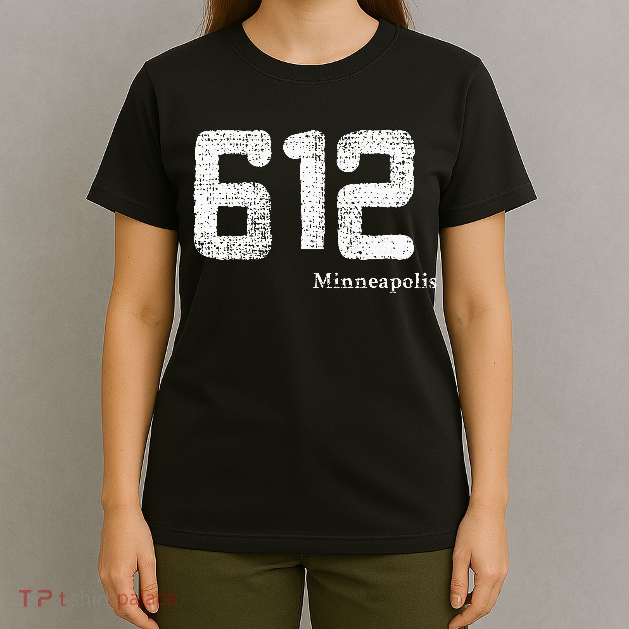 Distressed 612 Area Code Minneapolis Minnesota T-Shirt