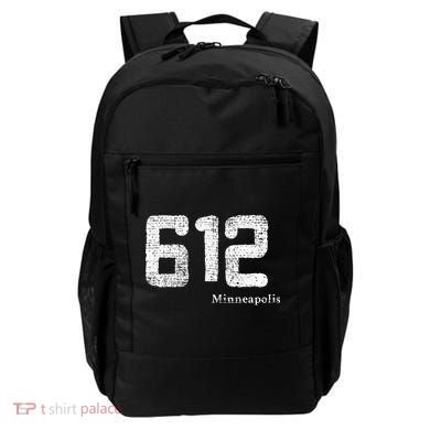 Distressed 612 Area Code Minneapolis Minnesota Backpack