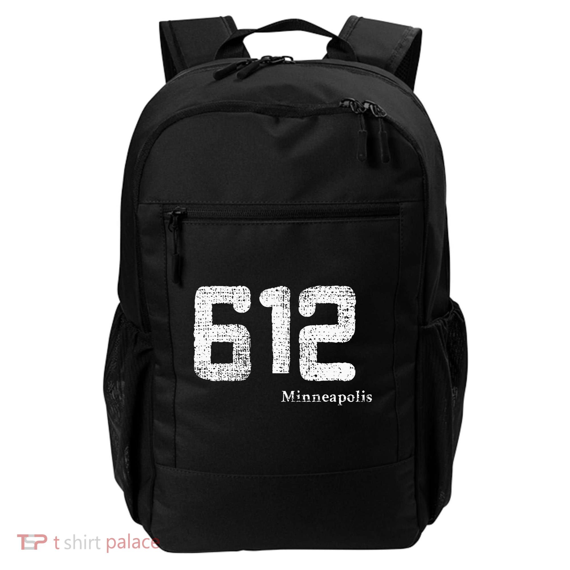 Distressed 612 Area Code Minneapolis Minnesota Backpack