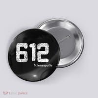 Distressed 612 Area Code Minneapolis Minnesota Button thumb 0