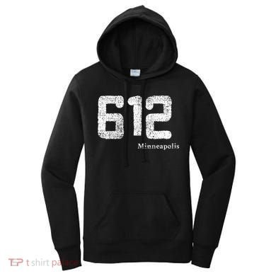 Distressed 612 Area Code Minneapolis Minnesota Women's Hoodie