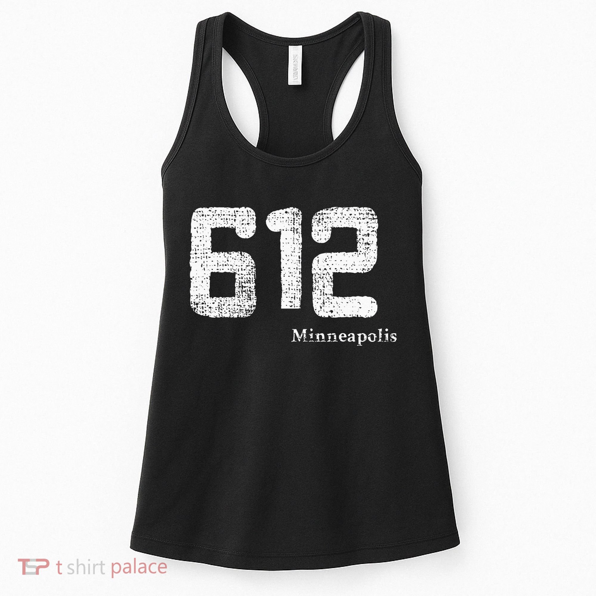 Distressed 612 Area Code Minneapolis Minnesota Women's Tank Top