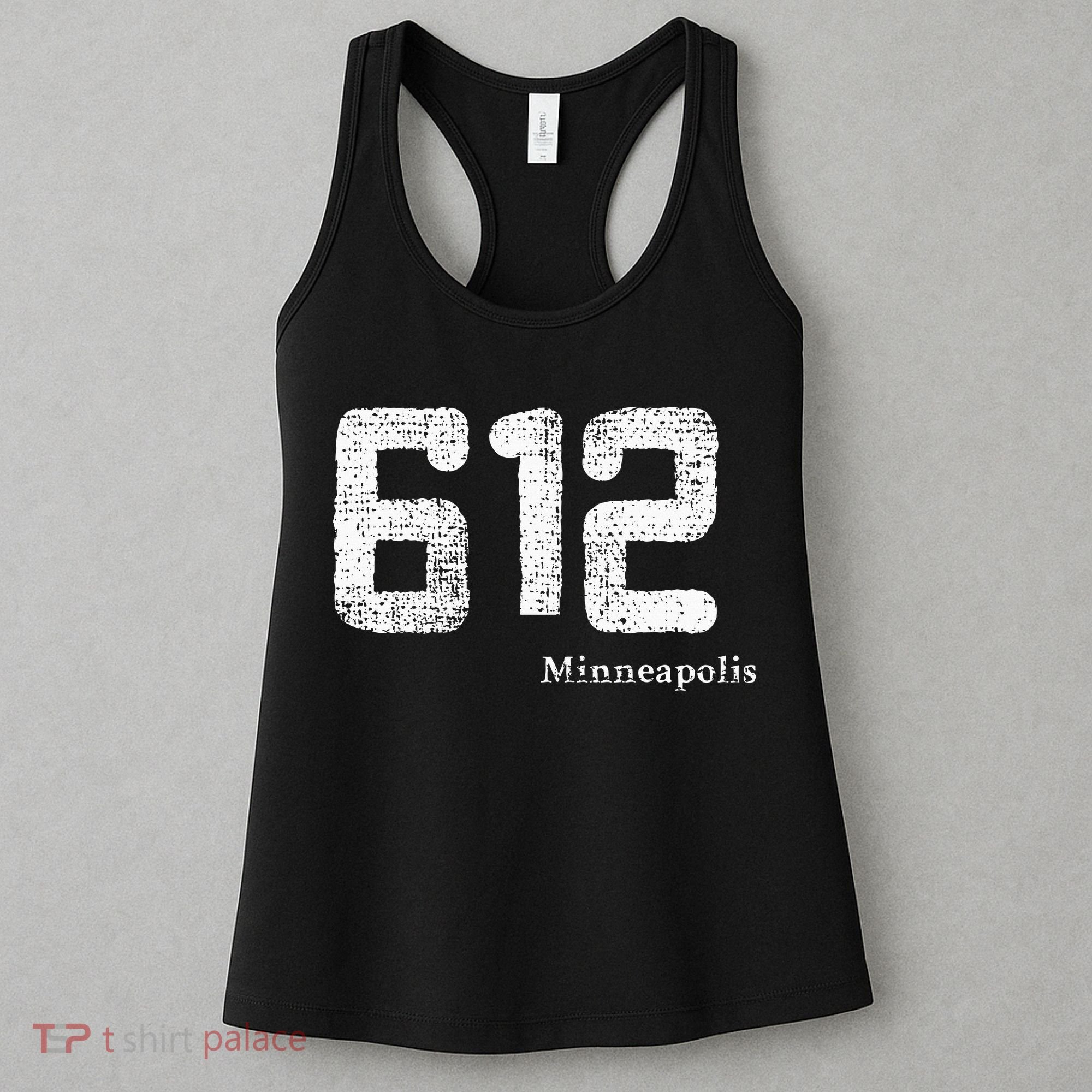Distressed 612 Area Code Minneapolis Minnesota Women's Tank Top