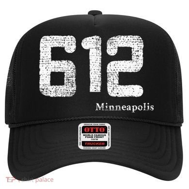Distressed 612 Area Code Minneapolis Minnesota Hat