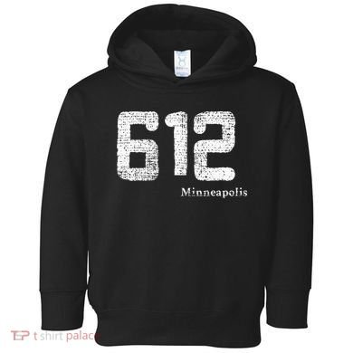 Distressed 612 Area Code Minneapolis Minnesota Toddler Hoodie
