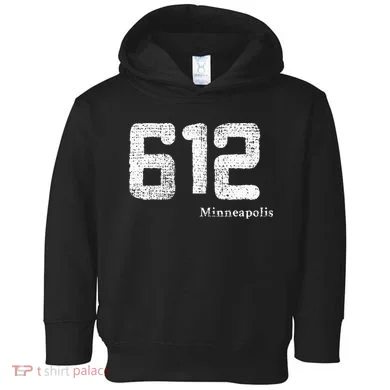 Distressed 612 Area Code Minneapolis Minnesota Toddler Hoodie