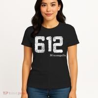 Distressed 612 Area Code Minneapolis Minnesota Women's T-Shirt thumb 4