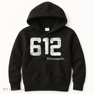 Distressed 612 Area Code Minneapolis Minnesota Kids Hoodie