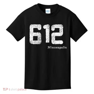 Distressed 612 Area Code Minneapolis Minnesota Kids T-Shirt
