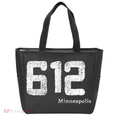 Distressed 612 Area Code Minneapolis Minnesota Tote Bag
