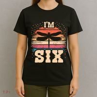 Dragonfly 6 Year Old Birthday Boy Girl 6th Insect Birthday T-Shirt thumb 4