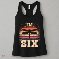 Dragonfly 6 Year Old Birthday Boy Girl 6th Insect Birthday Women's Tank Top thumb 3