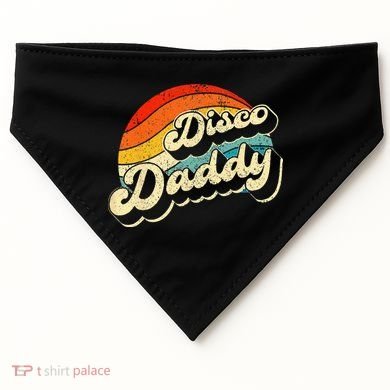 Disco 70's Costume Wo Retro Disco Daddy USA-Made Doggie Bandana