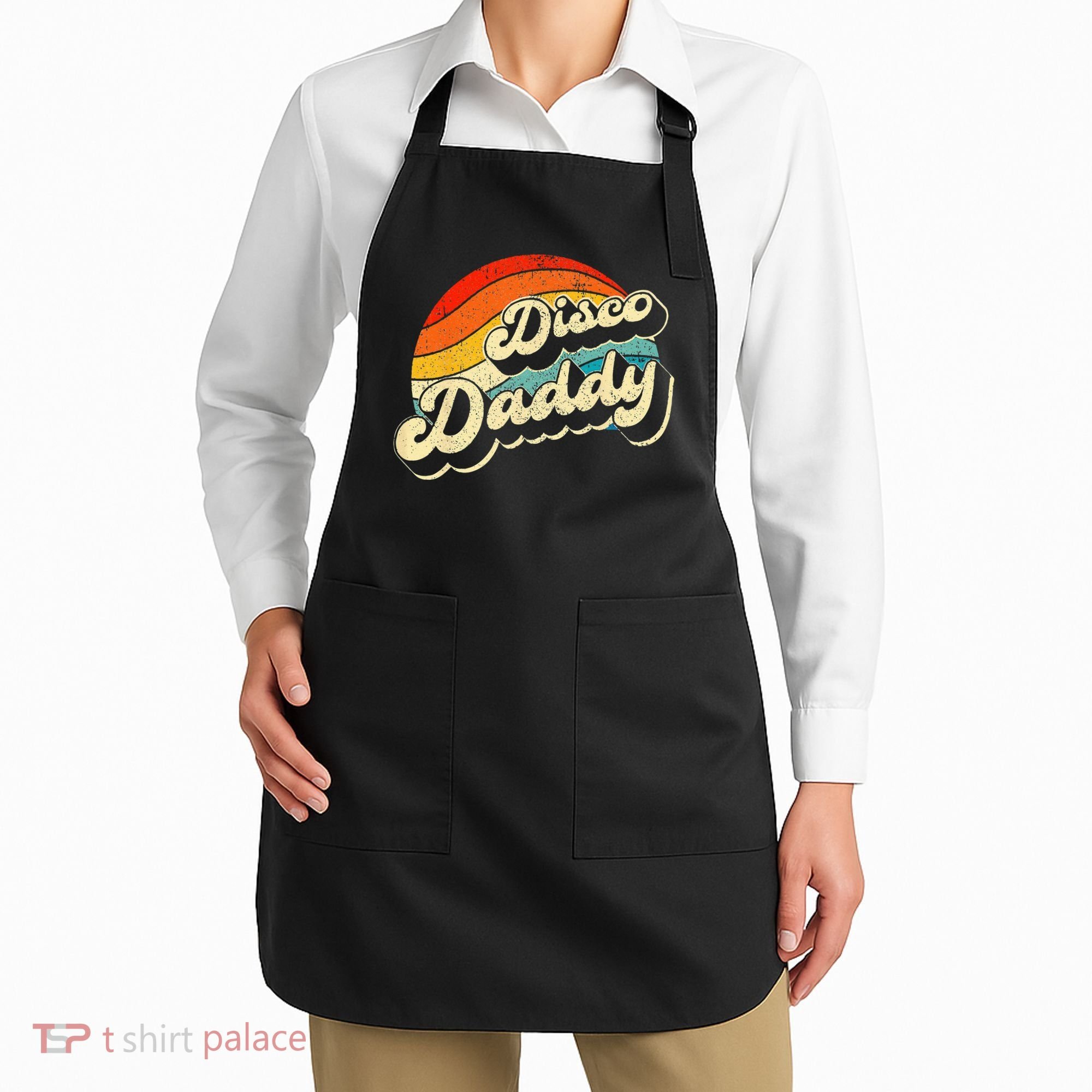 Disco 70's Costume Wo Retro Disco Daddy Apron