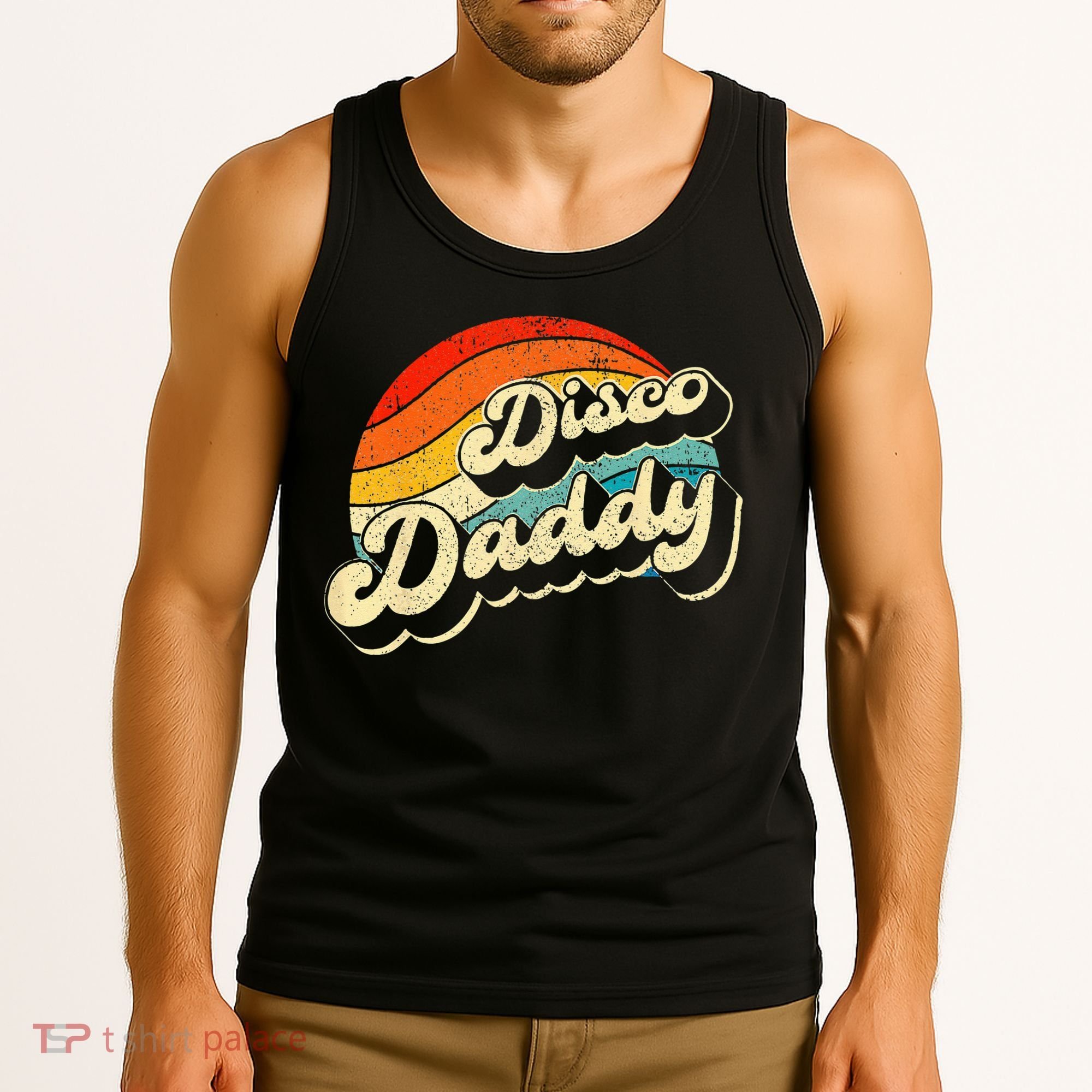 Disco 70's Costume Wo Retro Disco Daddy Tank Top