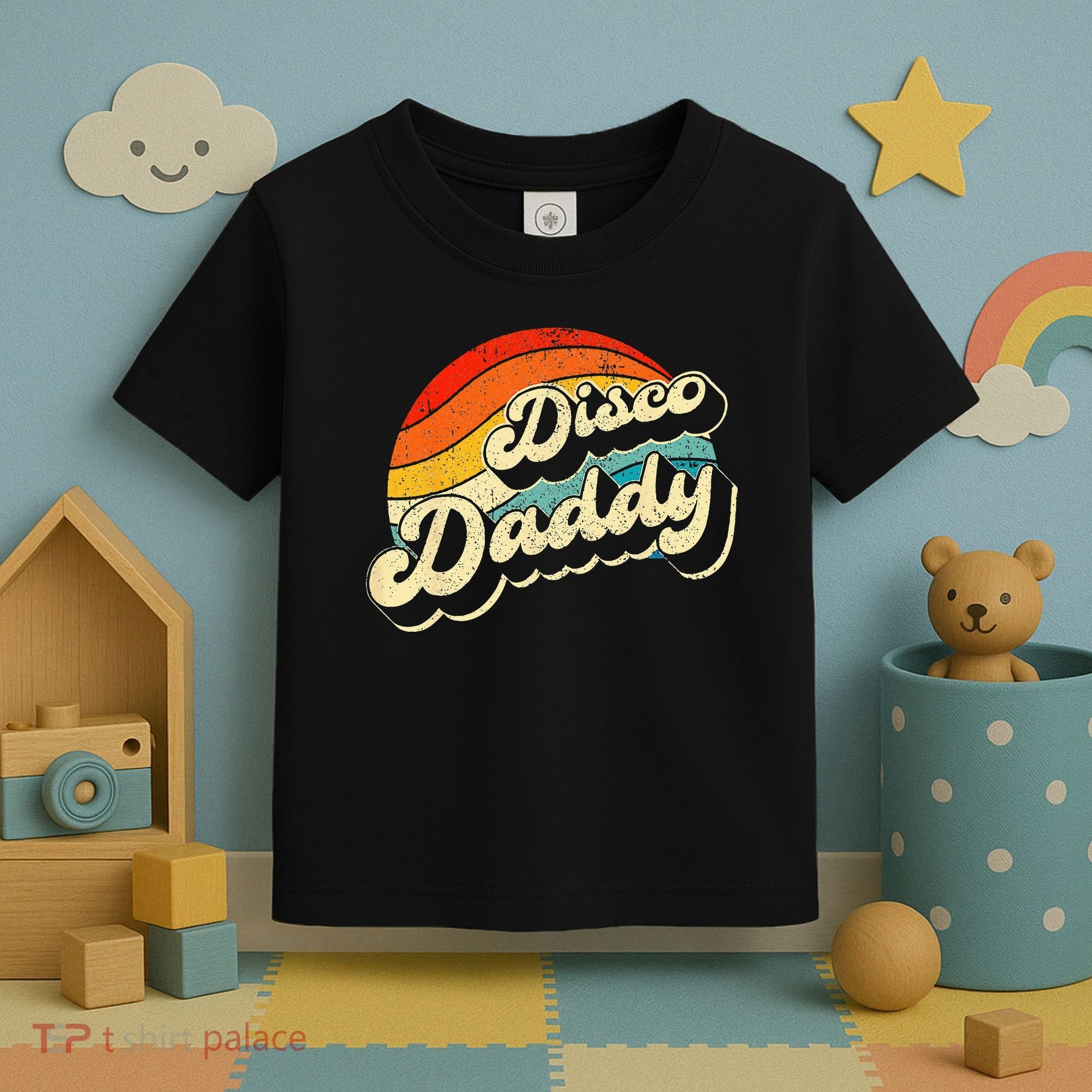 Disco 70's Costume Wo Retro Disco Daddy Toddler T-Shirt