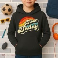 Disco 70's Costume Wo Retro Disco Daddy Kids Hoodie thumb 2