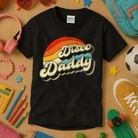 Disco 70's Costume Wo Retro Disco Daddy Kids T-Shirt thumb 3