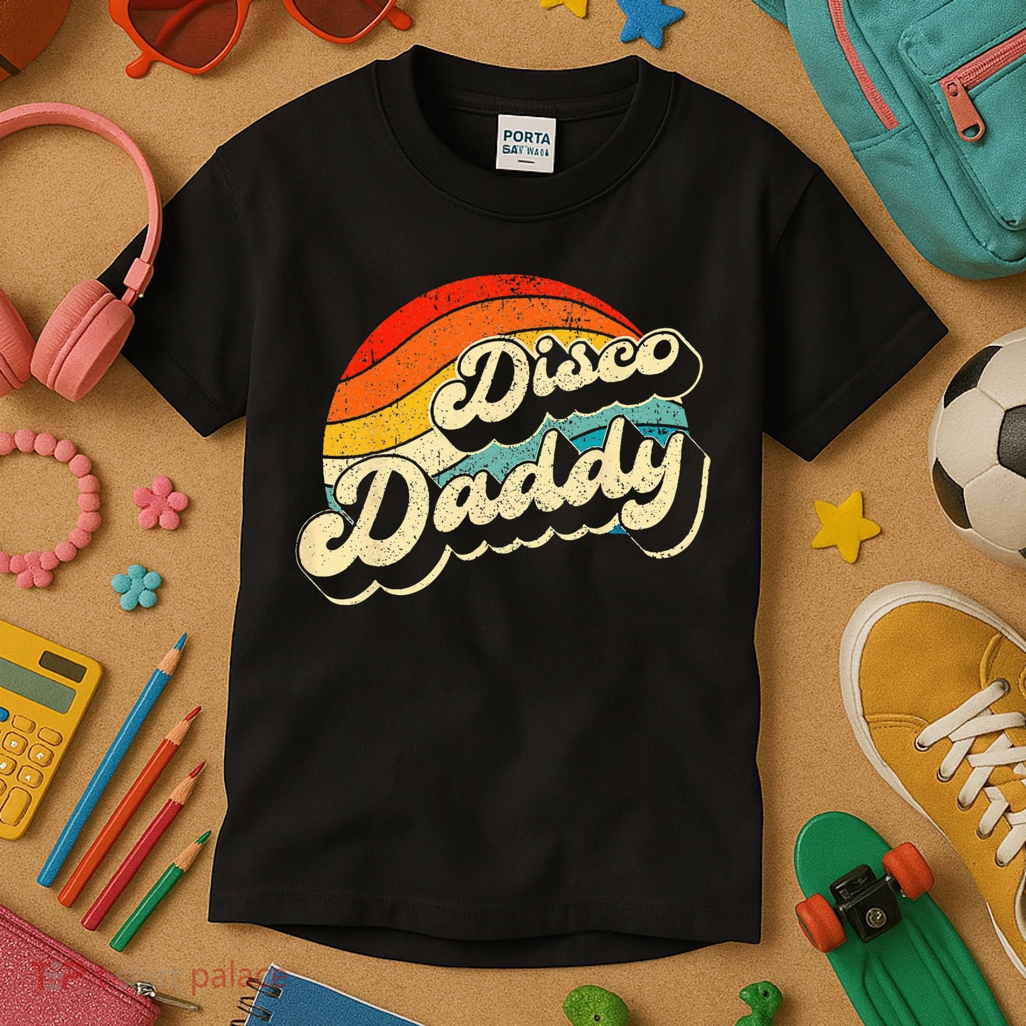 Disco 70's Costume Wo Retro Disco Daddy Kids T-Shirt