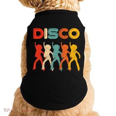 Disco 70s Disco Themed Vintage Retro Dancing Doggie Tank