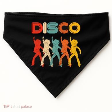 Disco 70s Disco Themed Vintage Retro Dancing USA-Made Doggie Bandana