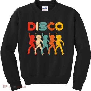 Disco 70s Disco Themed Vintage Retro Dancing Kids Sweatshirt