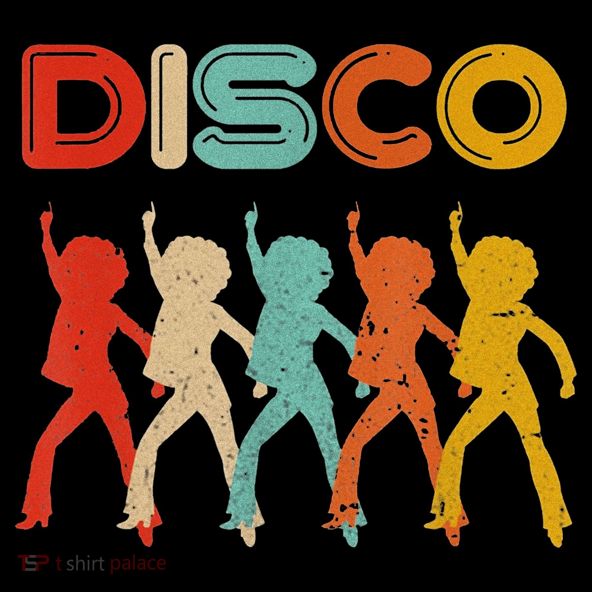 Disco 70s Disco Themed Vintage Retro Dancing T-Shirt