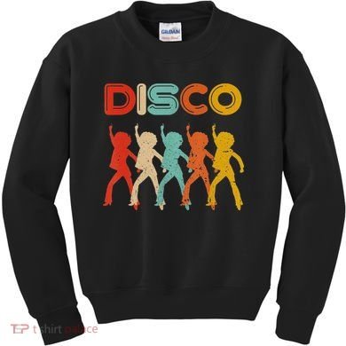 Disco 70s Disco Themed Vintage Retro Dancing Kids Sweatshirt