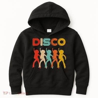 Disco 70s Disco Themed Vintage Retro Dancing Kids Hoodie