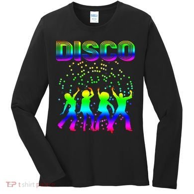 Disco 70s Disco Themed Vintage Retro Dancing Women's Long Sleeve Shirt