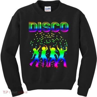 Disco 70s Disco Themed Vintage Retro Dancing Kids Sweatshirt