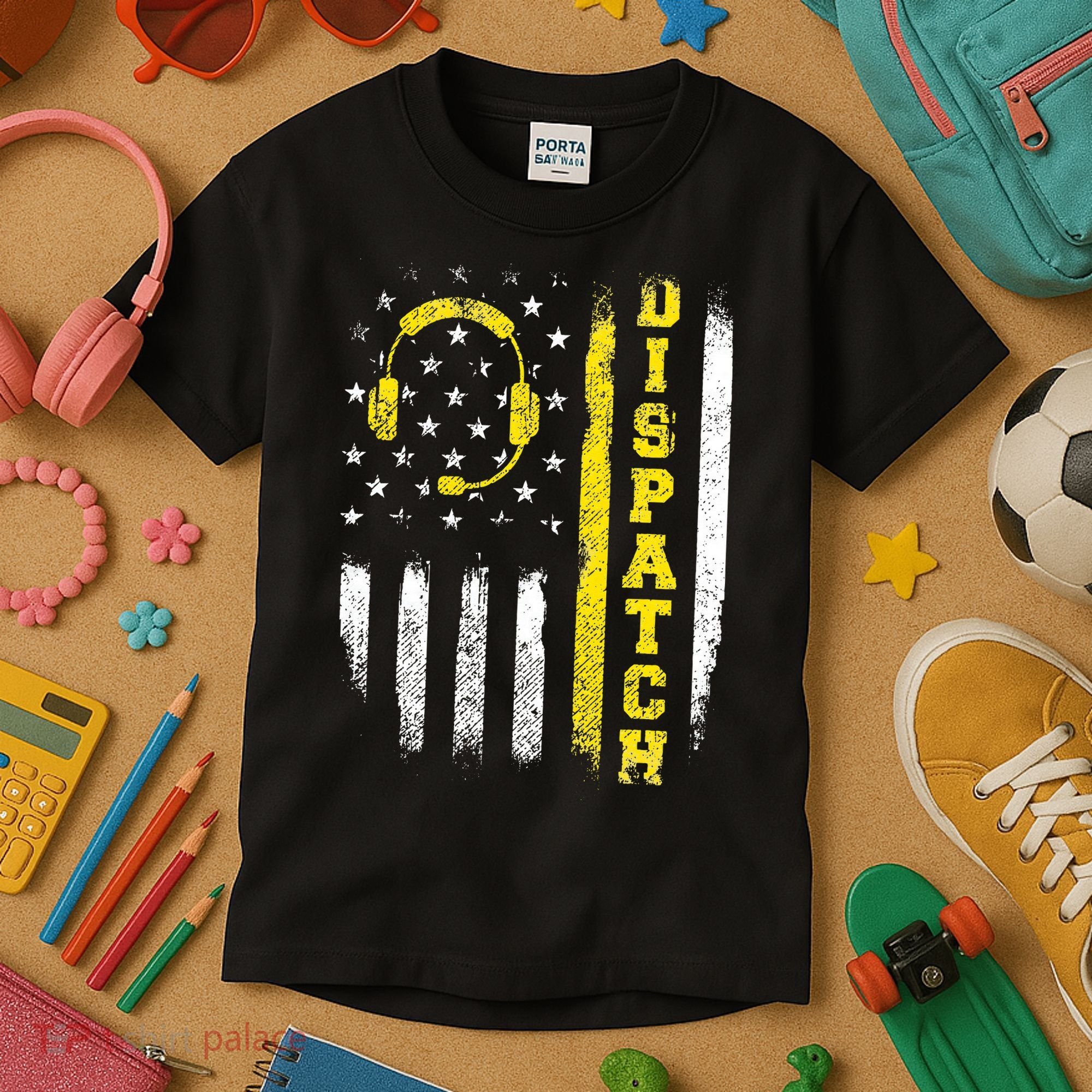 Dispatch 911 Dispatcher First Responder Emergency Call USA Kids T-Shirt
