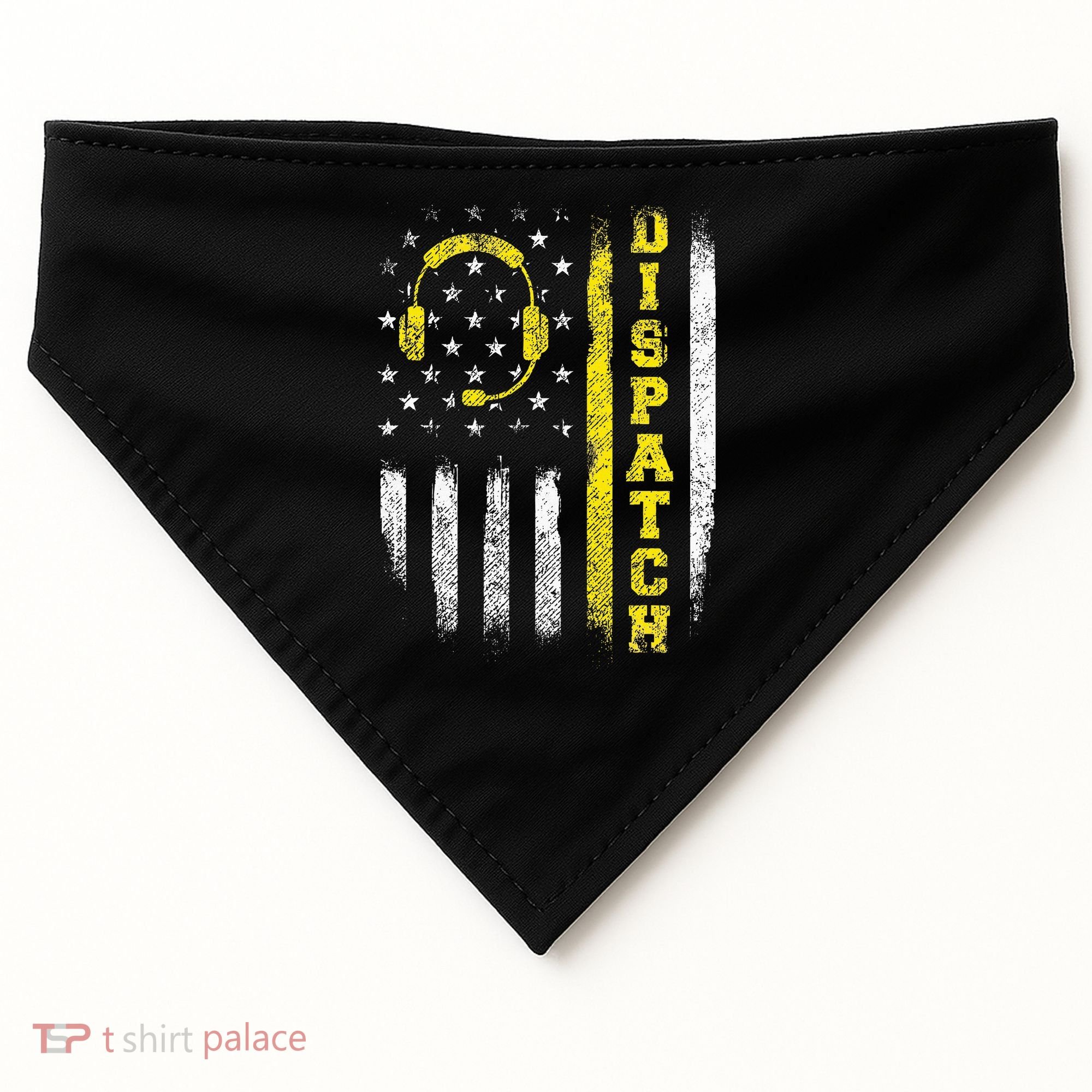 Dispatch 911 Dispatcher First Responder Emergency Call Usa USA-Made Doggie Bandana