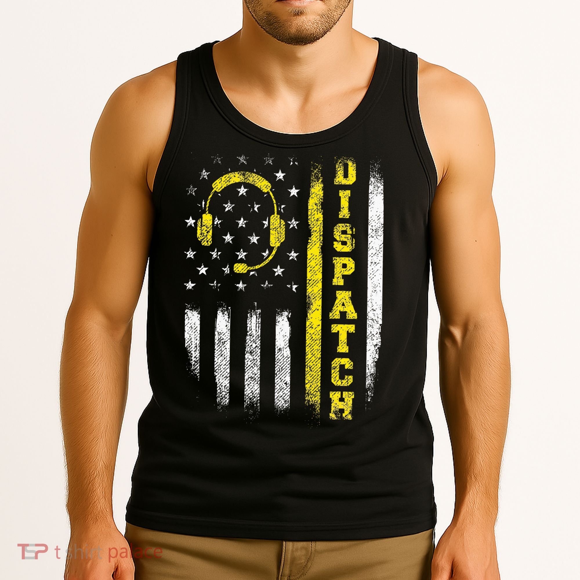 Dispatch 911 Dispatcher First Responder Emergency Call Usa Tank Top