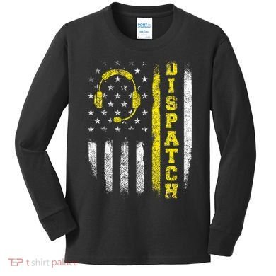 Dispatch 911 Dispatcher First Responder Emergency Call Usa Kids Long Sleeve Shirt
