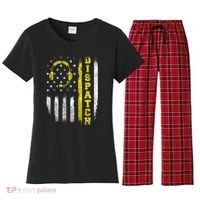Dispatch 911 Dispatcher First Responder Emergency Women's Flannel Pajama Set thumb 0