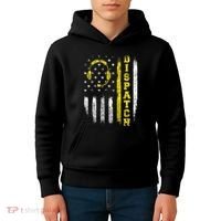 Dispatch 911 Dispatcher First Responder Emergency Kids Hoodie thumb 4