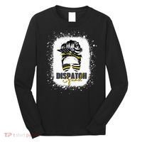 Dispatcher 911 Women Messy Bun American Flag Dispatch Squad Long Sleeve Shirt thumb 0