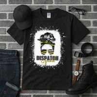 Dispatcher 911 Women Messy Bun American Flag Dispatch Squad Tall T-Shirt thumb 3