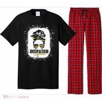 Dispatcher 911 Women Messy Bun American Flag Dispatch Squad Pajama Set thumb 0